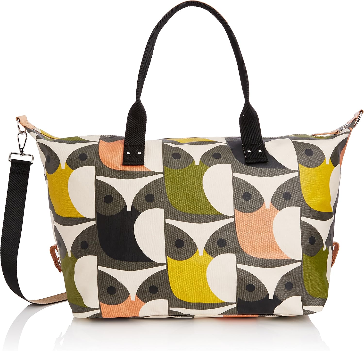 Orla Kiely Womens Big Owl Print Zip Holdall TopHandle Bag Multi