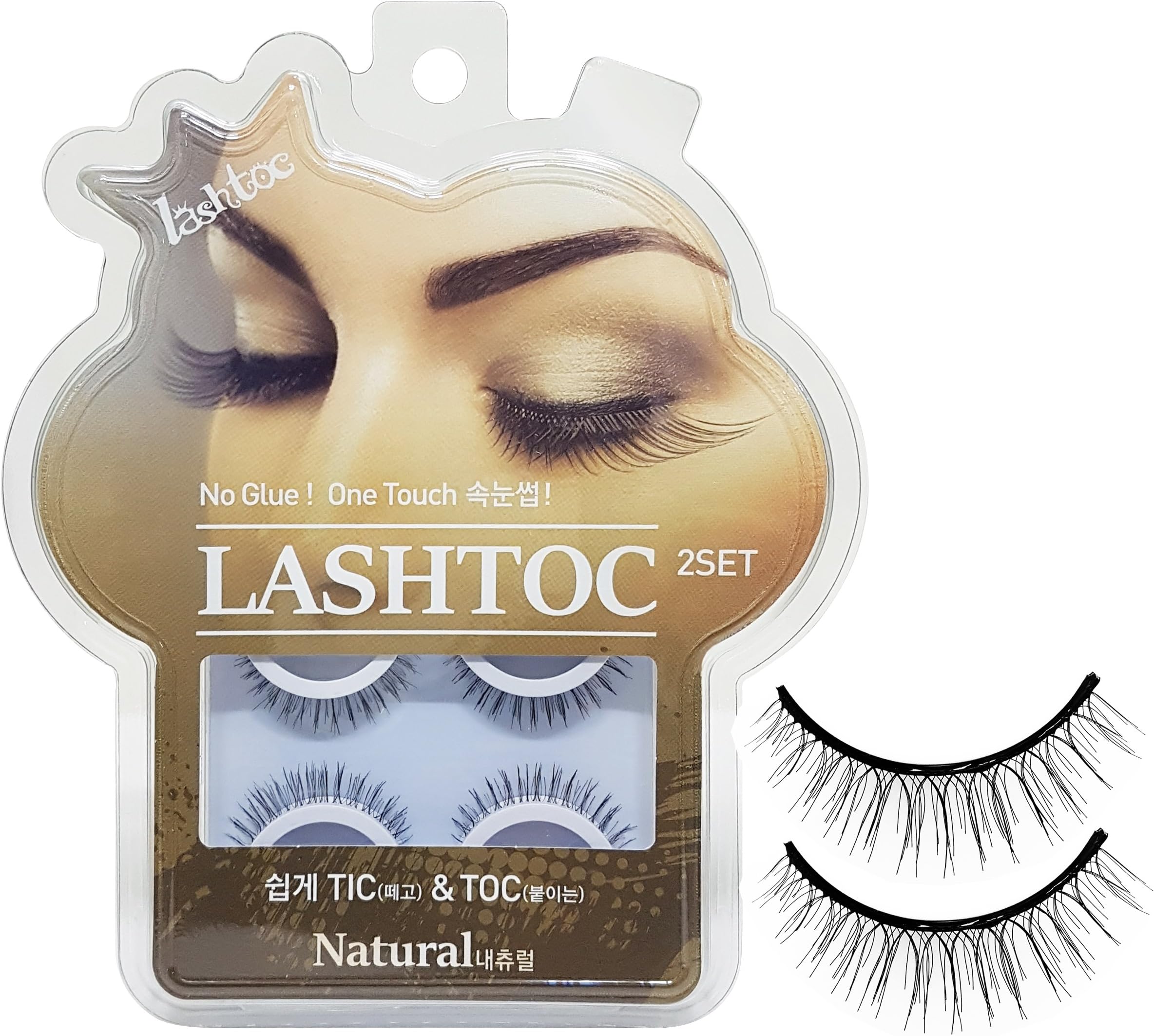 Lashtoc No Glue Tic & Toc One Touch Eyelashes 2 SET (Natural)