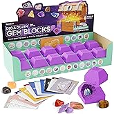 Dig a Dozen Gem Blocks - Break Open 12 Unique Gemstone Blocks and Discover 12 Real Precious Stones - Mineral & Rock Collectio