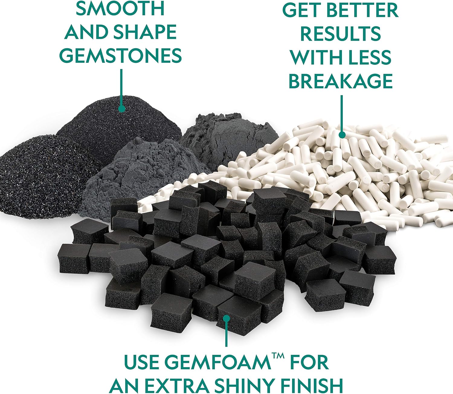 NATIONAL GEOGRAPHIC Rock Tumbler Refill Kit, Rock Tumbling Supplies including Grit and Polish Refills, Ceramic Media, GemFoam - Image 4