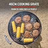 Weber Compact Kettle Charcoal Barbecue 47 cm with Stand & Wheels Black view 4
