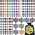 Amiven DND RPG Dice Sets 30 x 7 Polyhedral Dice (210pcs) for Dungeons and Dragons Tabletop Role Playing Adventure Games, with a Large Drawstring Bag