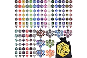 Amiven DND RPG Dice Sets 30 x 7 Polyhedral Dice (210pcs) for Dungeons and Dragons Tabletop Role Playing Adventure Games, with a Large Drawstring Bag