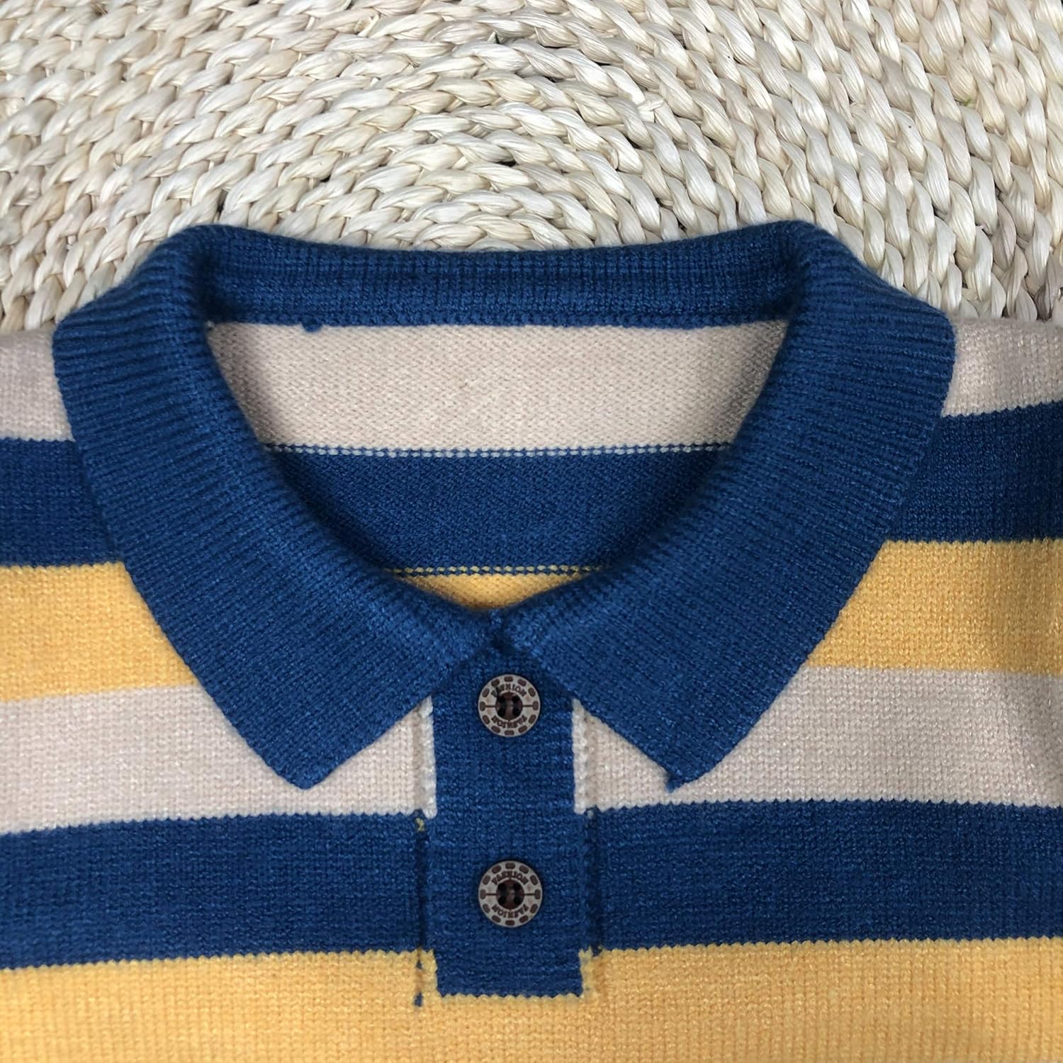 MSTOZE Baby Boy Winter Coat Knitted Polo Sweater with Striped Pattern-Pullover Sweater, Warm, Comfortable, 6M-4T Infant: Clothing