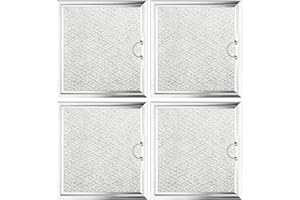 LUBIYACK 4Pcs Microwave Grease Filter Replacement for GE WB02X11534, Microwave Filter Replacement 6.81" x 6.332" Grease Filter Replacement