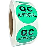 Amazon.com : QC Approval Stickers - 1 Inch Round Circle in ...