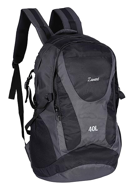 Zwart 40 Ltrs Grey School Backpack (Peak-GR)