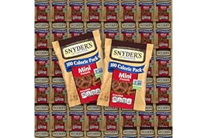 Snyder's of Hanover Mini Pretzels, 100 Calorie Individual Packs, 50 Count / .9 oz. by Bussin Boxes