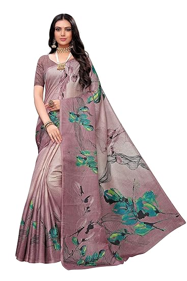 Women's Brown Color Pure Khadi Silk Saree With Blouse Piece (ASUR Brown_Free Size)