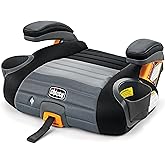 Chicco GoFit ClearTex Plus Backless Booster Car Seat, Latch Attachment, Quick-Release Latch Removal, Portable Car Booster Sea