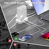 toomke 8 Way Tower Extension Lead with USB C & USB A, 1.8m, 4 Independent view 4