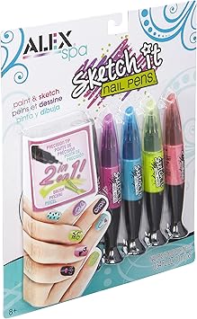 Alex Spa Hot Hues Sketch It Nail Pens Girls Fashion Activity