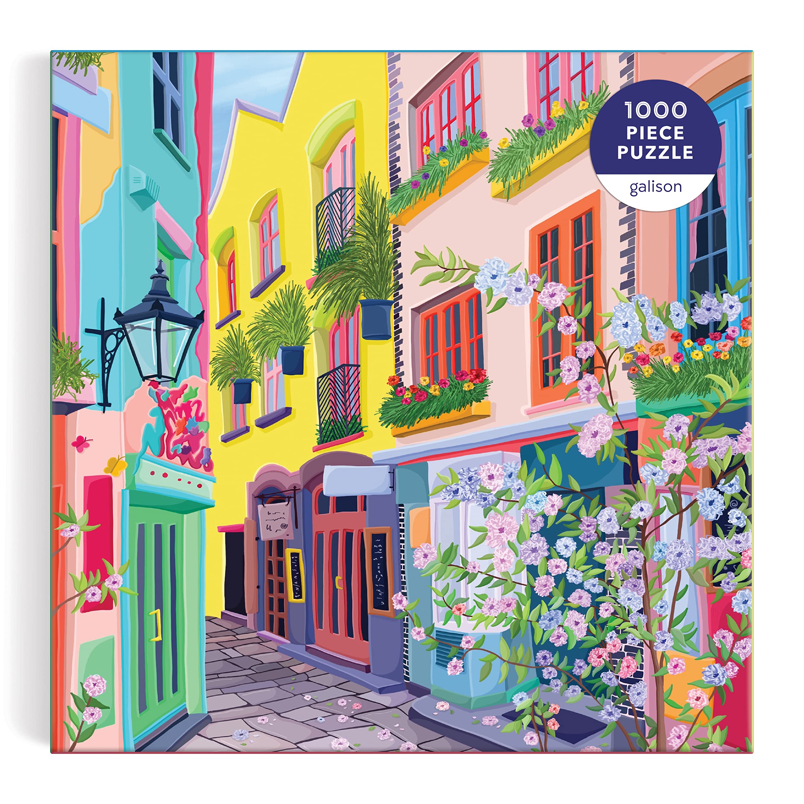 Galison London Passage – 1000 Piece Puzzle Fun and Challenging Activity with Bright and Bold Artwork of Colorful London Streets for Adults and Families