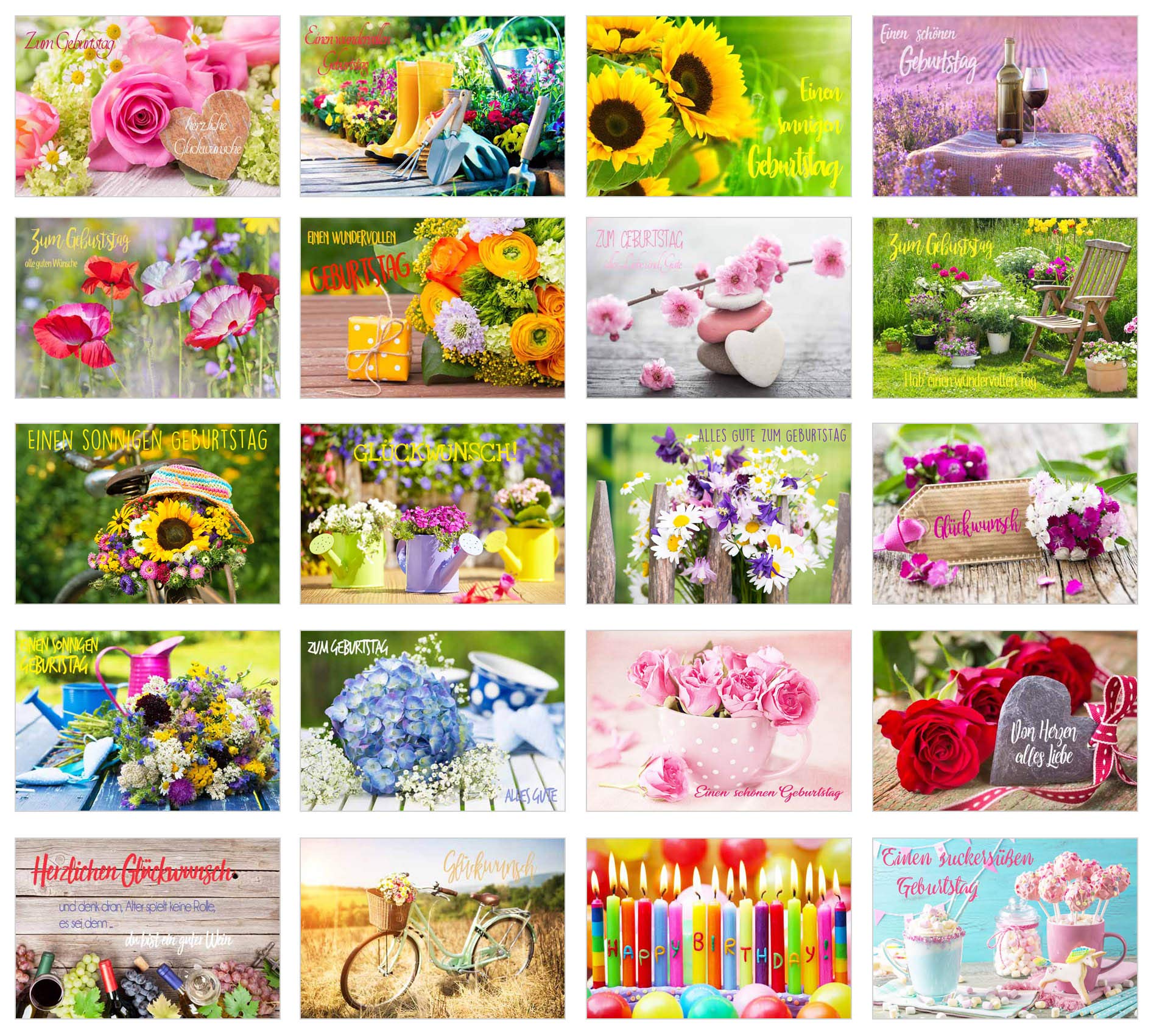 Edition Seidel Set of 40 Exclusive Premium Birthday Cards with Envelope Greeting Card Birthday Card Man Woman Cards Happy Birthday Billet Sayings