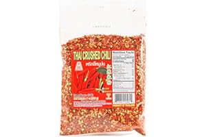 JACK HUA COMPANY LIMITED JHC Extra Hot Crushed Thai Chili Pepper, Spicy Pepper Flakes, 7 Ounce / 200gram, Product of Thailand
