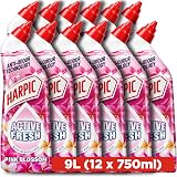 Harpic Active Fresh Pink Blossom Toilet Cleaner 750ml 12x750ml 9.0L