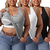 DAGGLOSA 3-Pack Plus Size Women's Casual Sports Tank Top,Breathable and Soft, for Sports and Daily Life Wear,Yoga