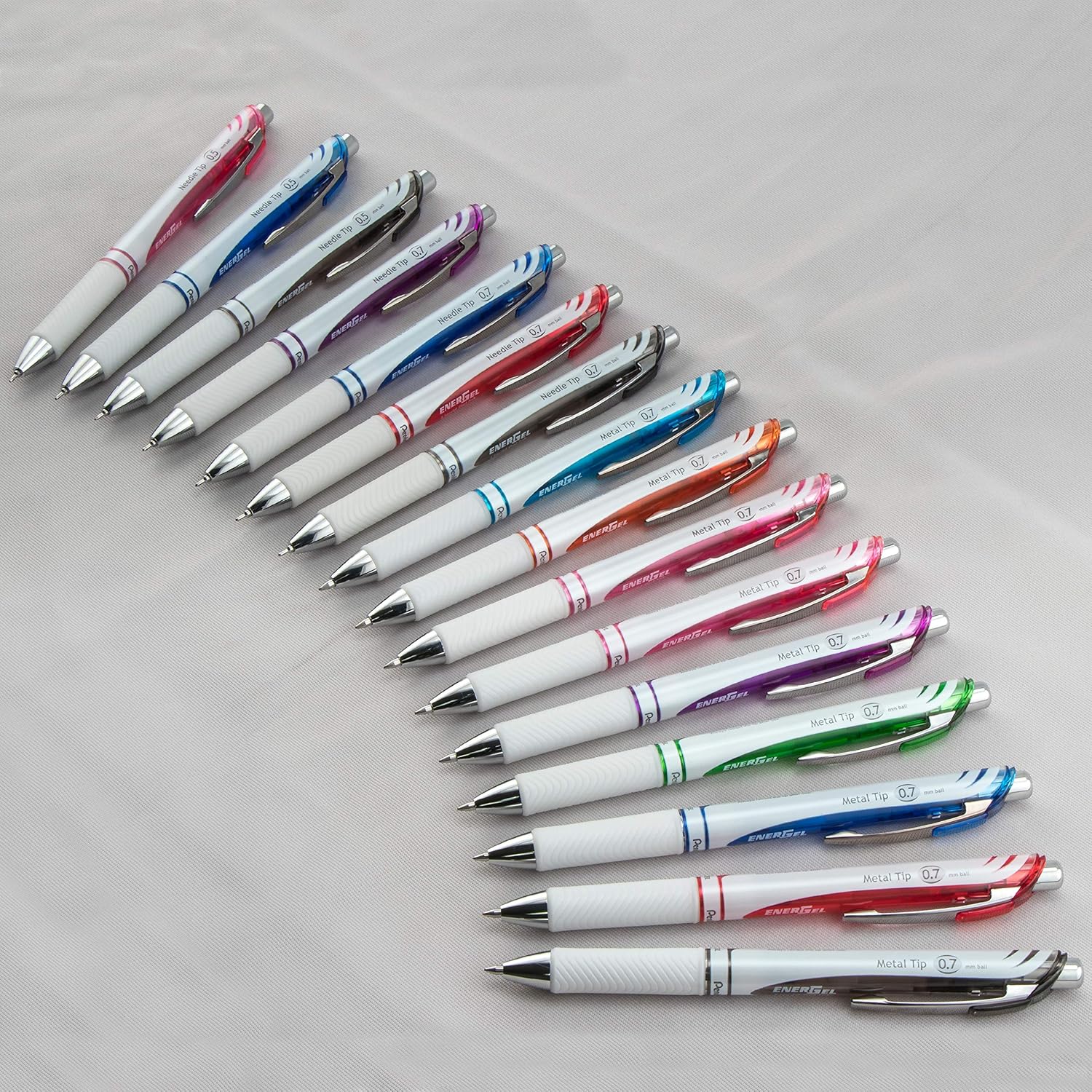 Pentel EnerGel Pearl Deluxe RTX Retractable Liquid Gel Pen, 0.7mm, 4 Pack, Assorted Colors (BLN77WBP4M): Office Products
