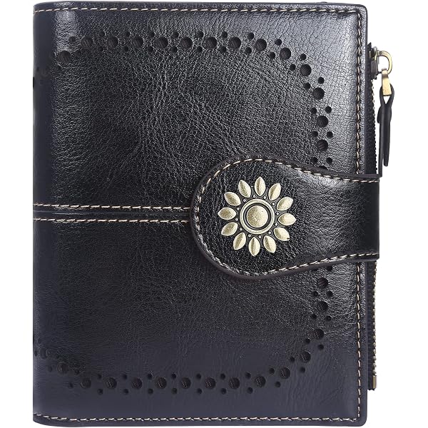 Portefeuille Femme Tri-fold Noir - Similicuir Avec Compartiment Chéquier - Neuf Avec étiquettes SASHA
