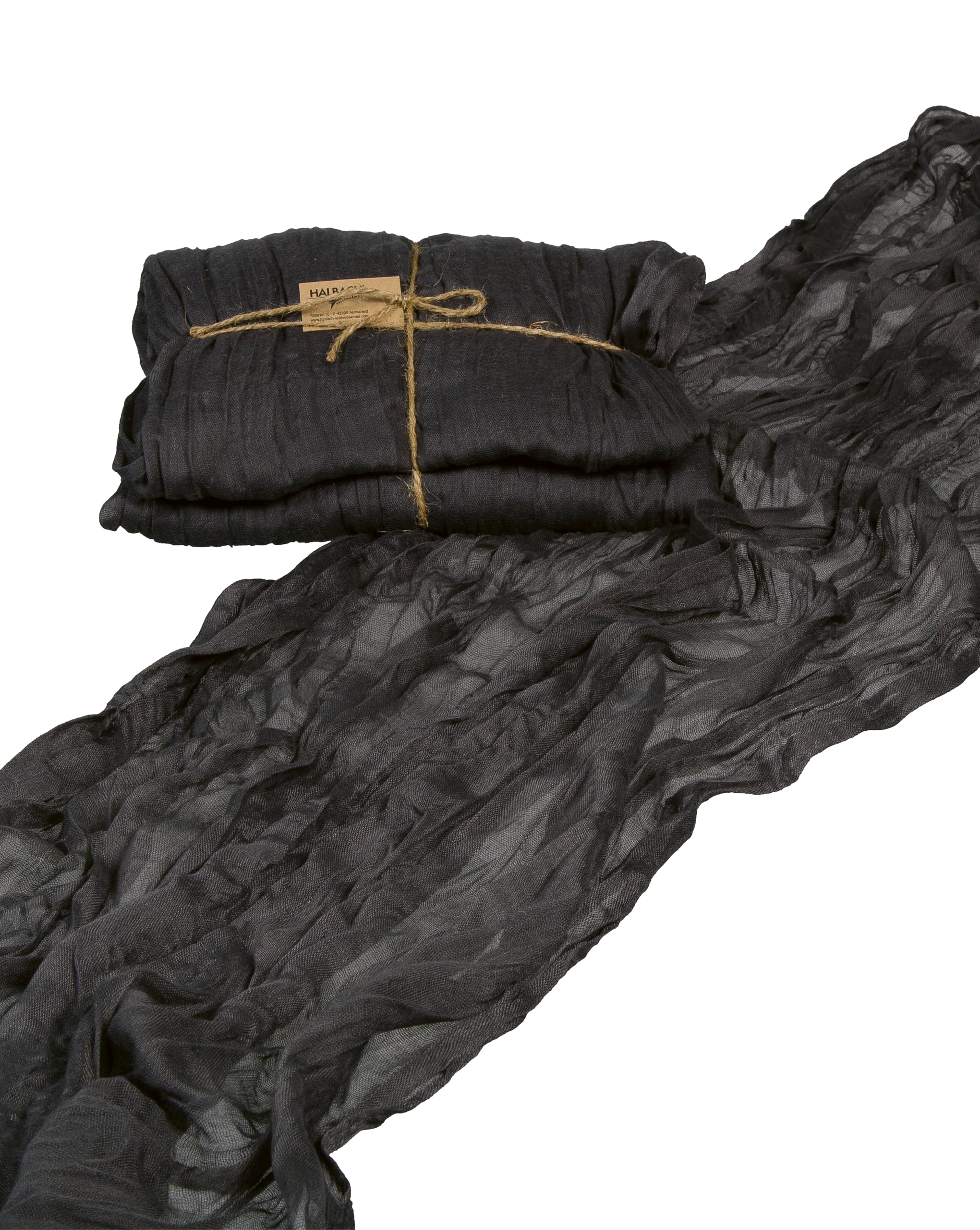 Halbach Seidenbänder Table Runner Width 70 cm Length 300 cm Washable Table Runner for Weddings, Birthdays or Table Decoration, Slim Cotton Look Tablecloth, Colour: Dark Grey