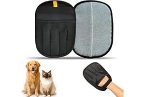 GENERIC Greenwyn Pet Hair Removal Glove – Upgraded 5 Finger Reusable Electrostatic Grooming Tool for Dogs & Cats, Removes Hair, Lint & Debris from Carpet, Couch, Car Seat & Clothing (1 Piece)