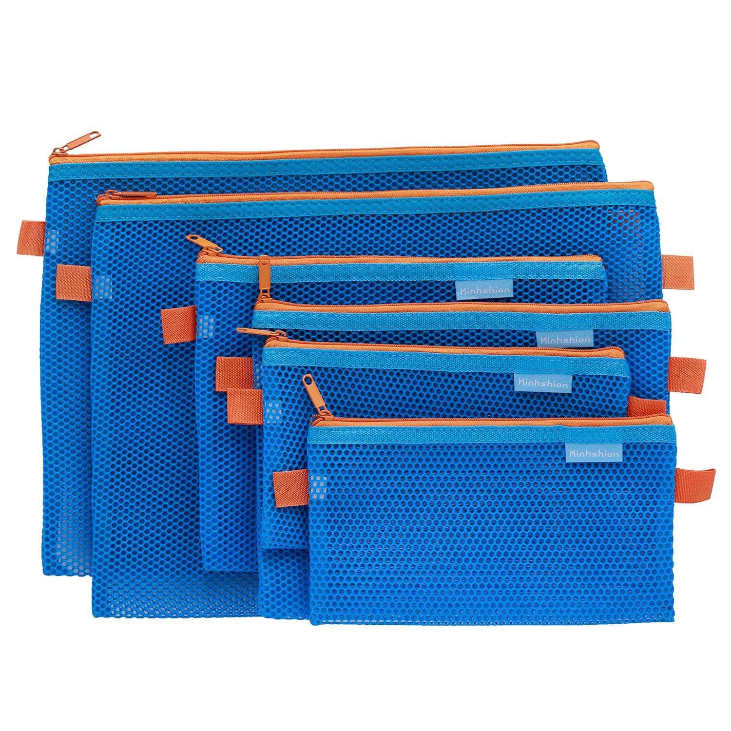 Mesh Zipper Pouch, 6 PCS 3 Sizes, Zipper Bags Clear Zipper Pouch Small Organizer bag Zipper Folder Bag Cosmetic Bags Travel Storage Bags, Colour Random. : Beauty