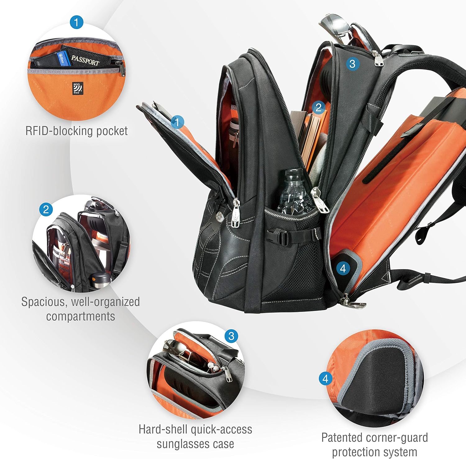 EVERKI Concept 2, Premium Laptop Backpack for Notebooks up to 17” with patented corner-guard protection system - Image 5