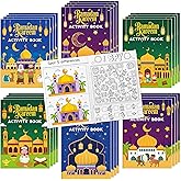 JAPBOR Ramadan Activity Coloring Books - Mini Happy Eid Mubarak Activities Color Book Bulk for Kids Party Favors, Ramadan Kareem Al Fitr Small Colour Pages for Class School Drawing Painting Games