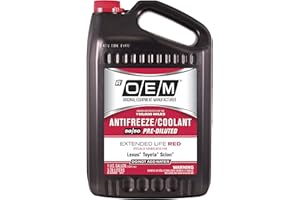 OEM Recochem Asian Vehicles Premium Antifreeze 50/50 Extended Life Coolant RED, 1 Gallon, 1 Pack