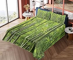 Ambesonne Forest Sheet Set, Exotic Tropical Asian