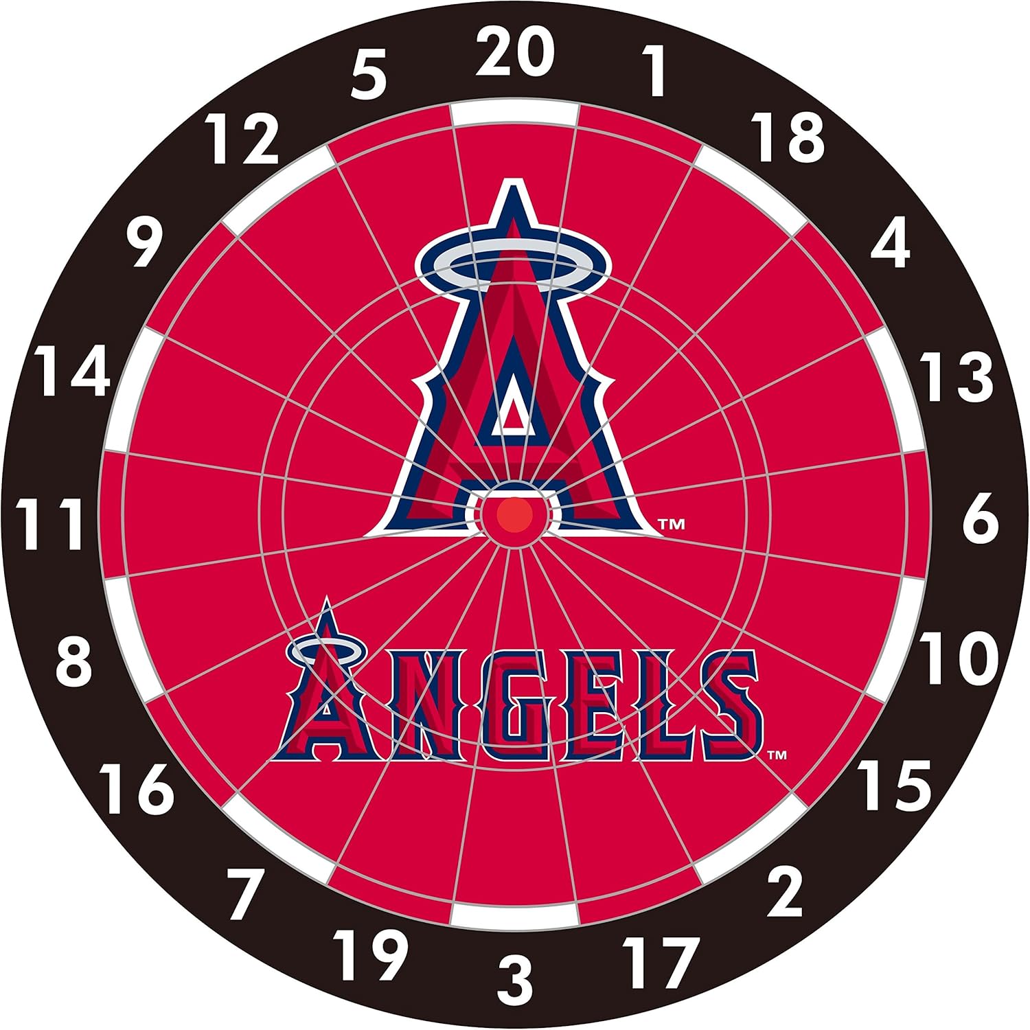 MLB Anaheim Angels 12-Inch Paper Dart Board With Darts : Sports Fan Dart Equipment : Sports & Outdoors