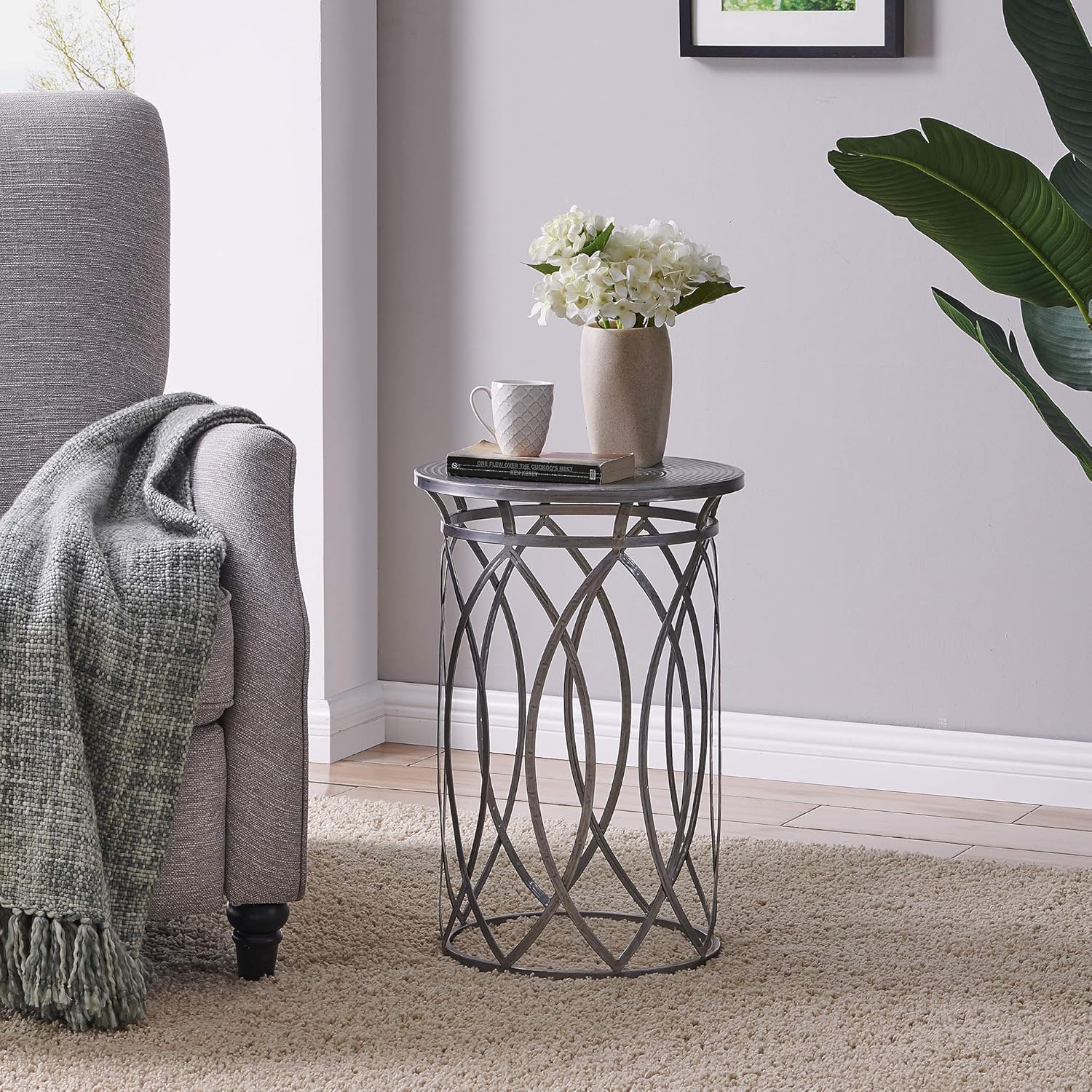 Best Round Silver Metal End Table