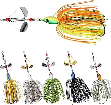Amazon Agool フィッシング スピナー ベイト ルアーキット バズベイト スイムベイト ハードメタル スピナー ベイト ジグ フィッシング ルアー スイムベイト バス トラウト サーモン パイク フレッシュウェア 海水釣り 6個 12個 Agool ルアー