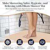Dikots Soft Shower Bath Mat Non Slip 60x40 cm Grey Loofah PVC view 2