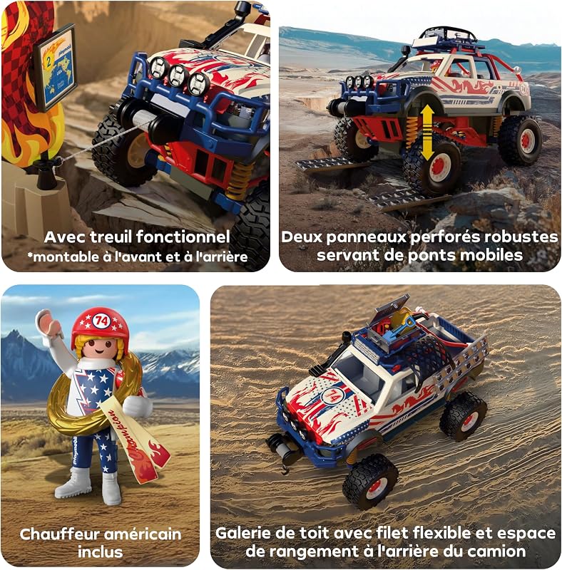 | Cars | Monster Truck | Véhicule Tout-Terrain avec treuil et plaques de Pont| Voiture Jouet pour Enfants à partir de 4 Ans | 72061