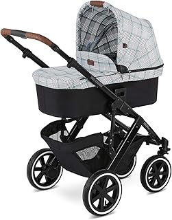 ABC Design 2 in 1 Kinderwagen Salsa 4 Air Fashion Edition – Kombikinderwagen für Neugeborene &amp; Babys – Inkl. Sportsitz Buggy &amp; Tragewanne – Radfederung &amp; Luftreifen – Farbe: smaragd