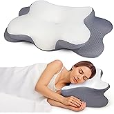 VALTER Cervical Neck Pillow for Pain Relief, Orthopedic Contour Memory Foam Pillow for Back Side Stomach Sleepers, Ergonomic Support for Neck and Armrest