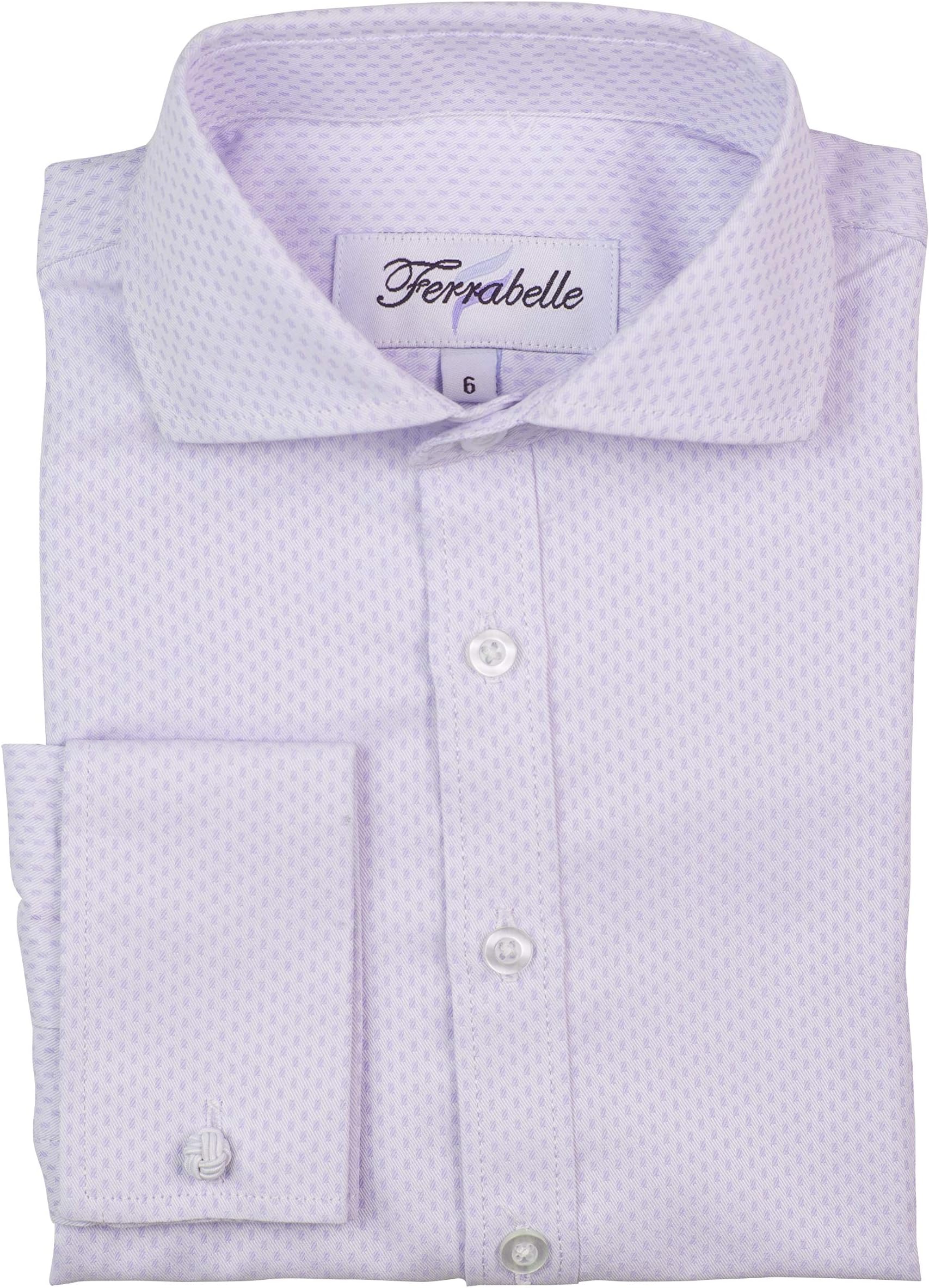 Boys Formal Wear Dress Shirt - Solid Long Sleeve with French Cuffs Lilac 8