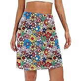 LouKeith 19" Knee Length Skorts Skirts for Women Tennis Skirts Athletic Golf Skorts Casual Workout Skirt with Shorts Pockets