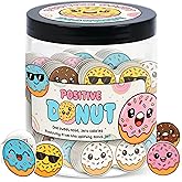 DEARMINE Positive Donut Jar with 60 Affirmation Cards, Emotional Support Donut Gift, Gifts for Teenage Girls, Friendship Gifts for Women
