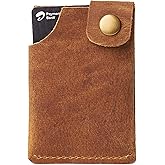 PIDAVLIYA'S Premium Pure Leather Slim Wallet with Coin Pocket – Minimalist Front Pocket Card Holder for Men & Women (Antique Brown)