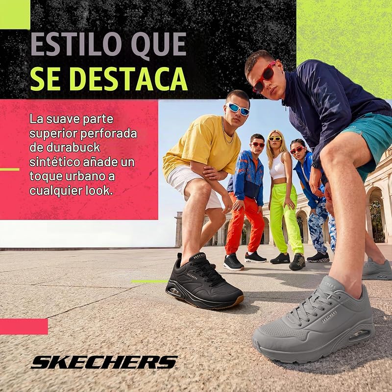 Uno Stand On Air, Zapatillas Hombre, Light Grey Durabuck Mesh, 43 EU