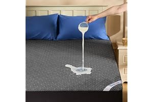 Twin Mattress Protector, Waterproof Noiseless Mattress Cover with Stretchable Pockets for 6-14 inches Mattress, Soft & Breath
