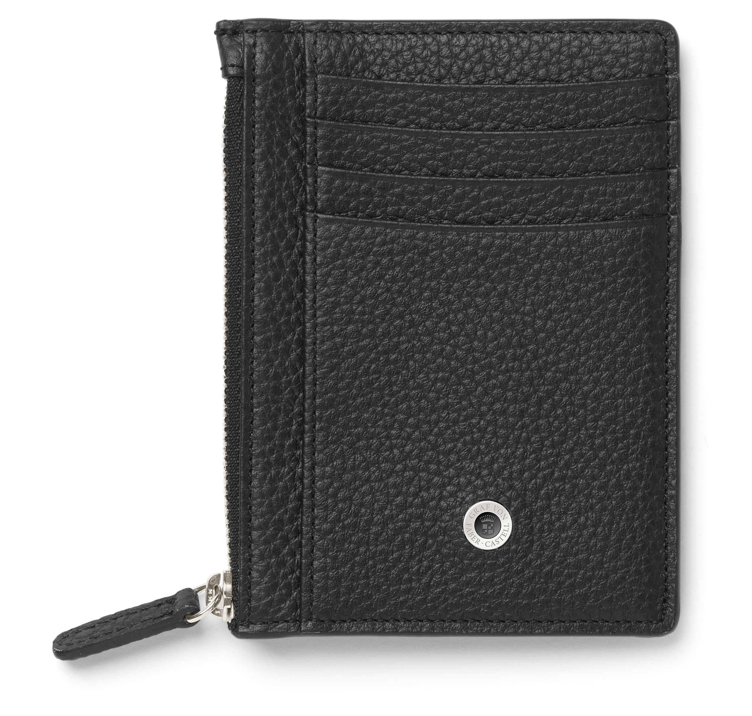 GRAF by Faber Castell Large Zipped Credit Card Holder - Black