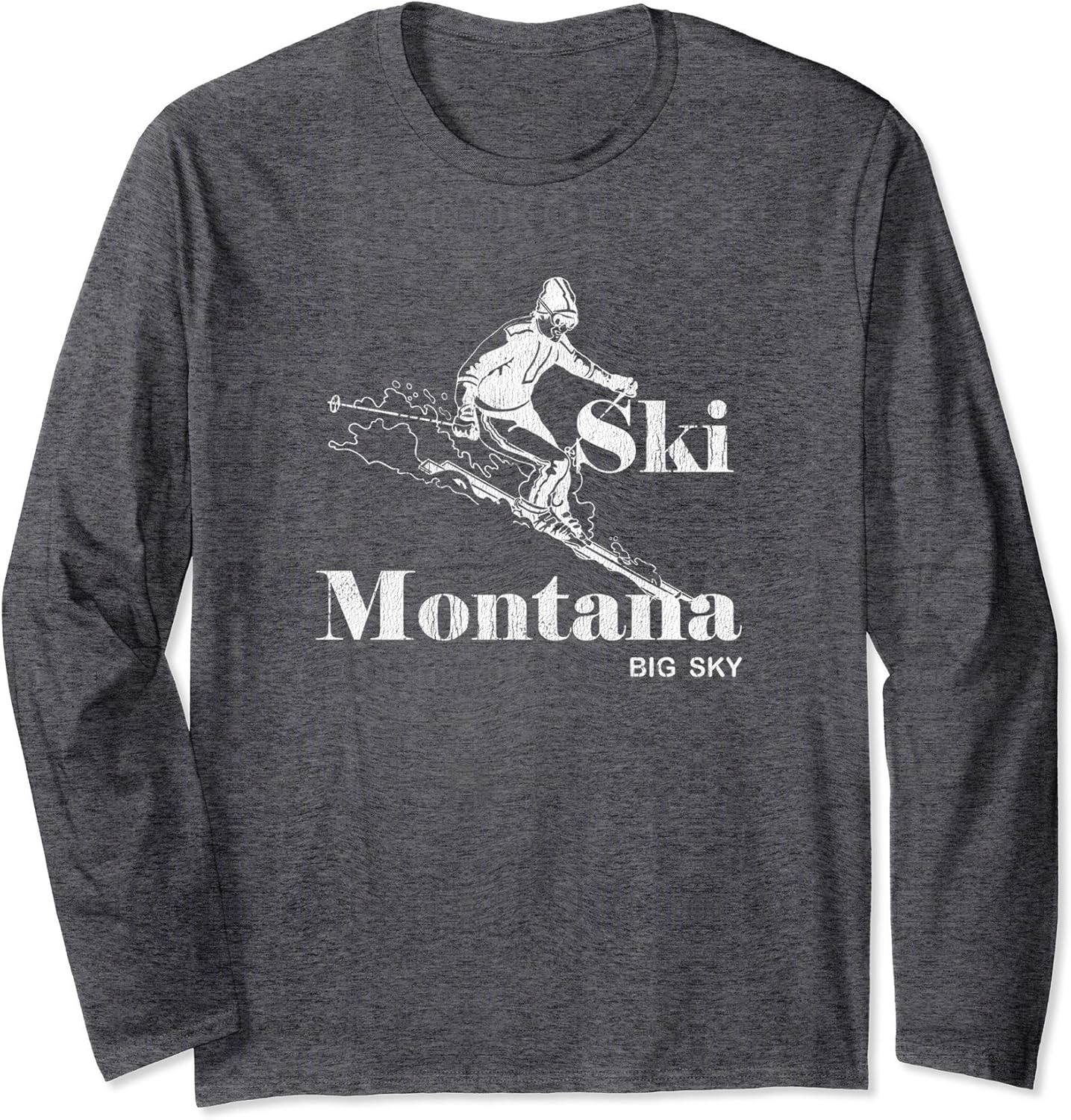 Montana Skiing TShirt Big Sky Long Sleeve Ski Tee Clothing