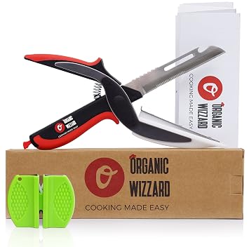 Orfanic wizzard kitchen knife with cutting board