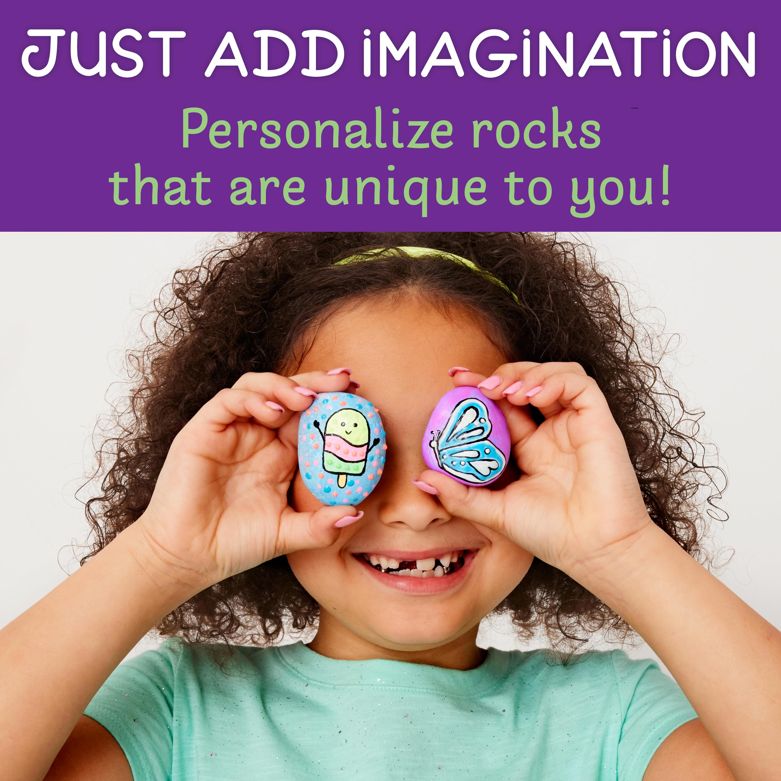 Creativity for Kids Glow in The Dark Rock Painting Kit | Paint & Decorate 10 Rocks with Vibrant Colors & Glow Accents | DIY Rock Painting Kit for Kids | Fun Arts & Crafts (Ages 6+)