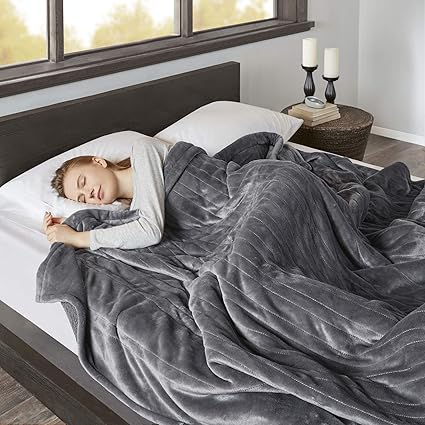 Beautyrest Heated Microlight to Berber Elect Electric Blanket with Two 20 Heat Level Setting Controllers, King, Grey best king-sized electric blanket Beautyrest Heated Microlight to Berber Elect Electric Blanket with Two 20 Heat Level Setting Controllers, King, Grey best king-sized electric blanket