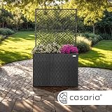 CASARIA Polyrattan Planter with Black Trellis 146x83x30.5 cm Set of 3 view 5