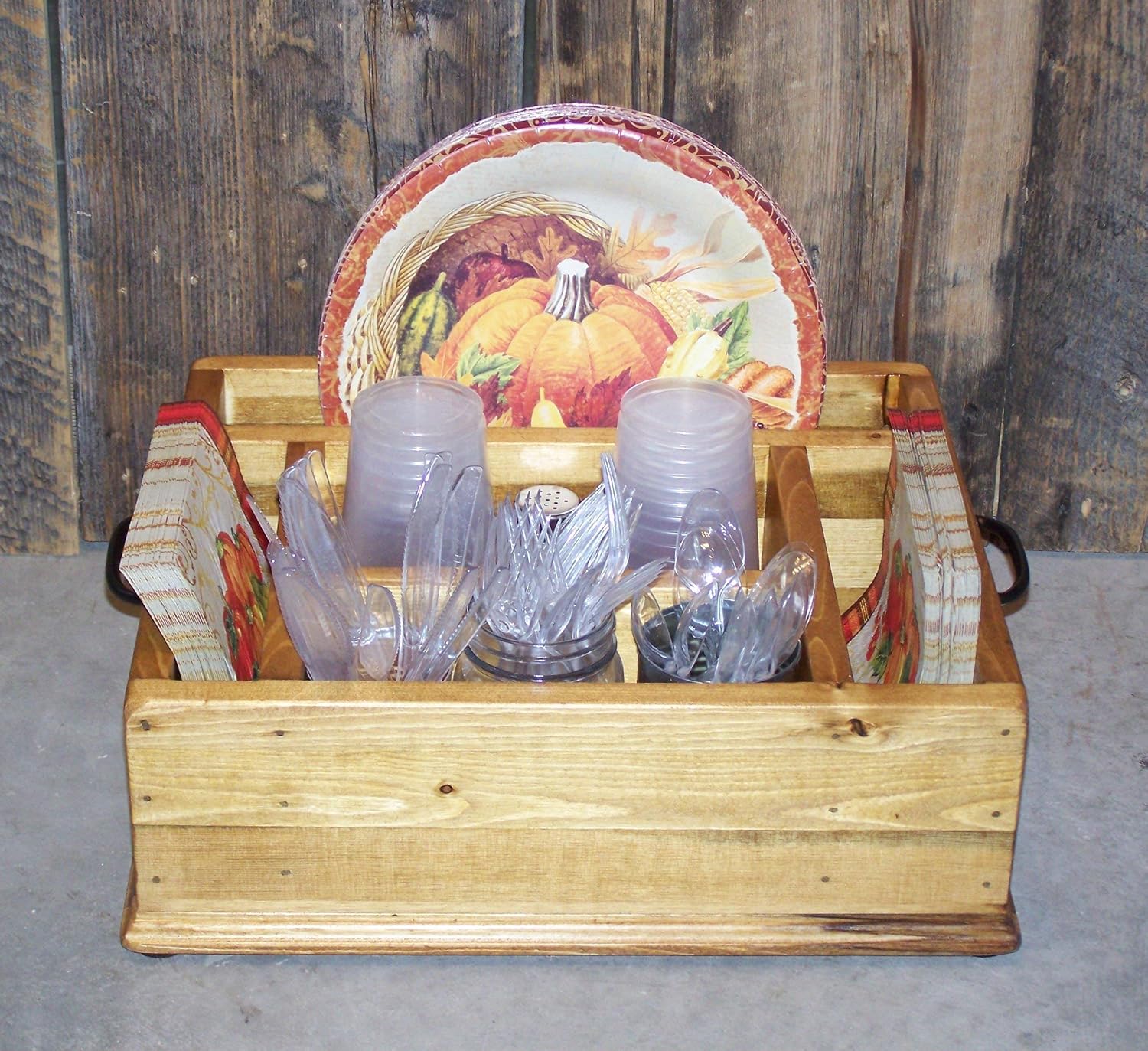 Amazon Com Wood Utensil Organizer Kitchen Utensil Holder Kitchen Organizer Wood Utensil Holder Wood Kitchen Utensil Holder Paper Plate Holder Napkin Holder Handmade wood utensil organizer kitchen utensil